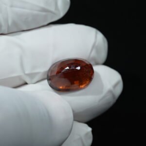 Natural African Gomed Ratna (Hessonite Garnet) – Certified by GIL Laboratory, Origin Africa, Weight 11.40 Ratti /10.370 Carat, Price ₹2100. 100% Natural, Untreated, Lab-Tested and Astrologically Effective.