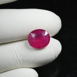 Natural African Manik (Ruby Gemstone) Weight: 10.57 Ratti / 9.61 Carat