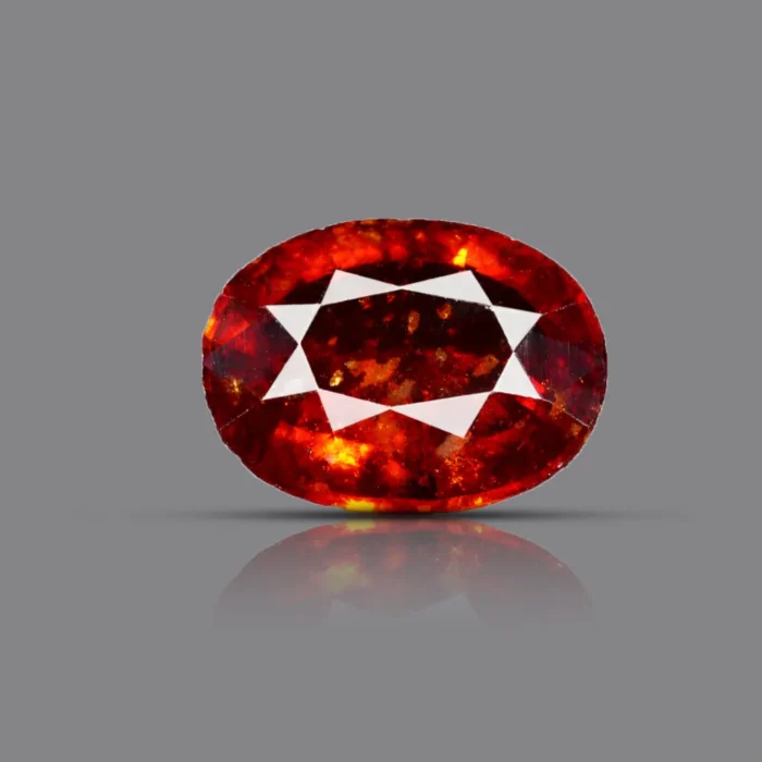Natural Hessonite Garnet (Gomed) 6.42 Carat – Certified Gemstone