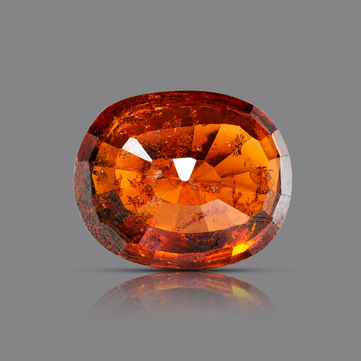 Hessonite Garnet Gemstone back side