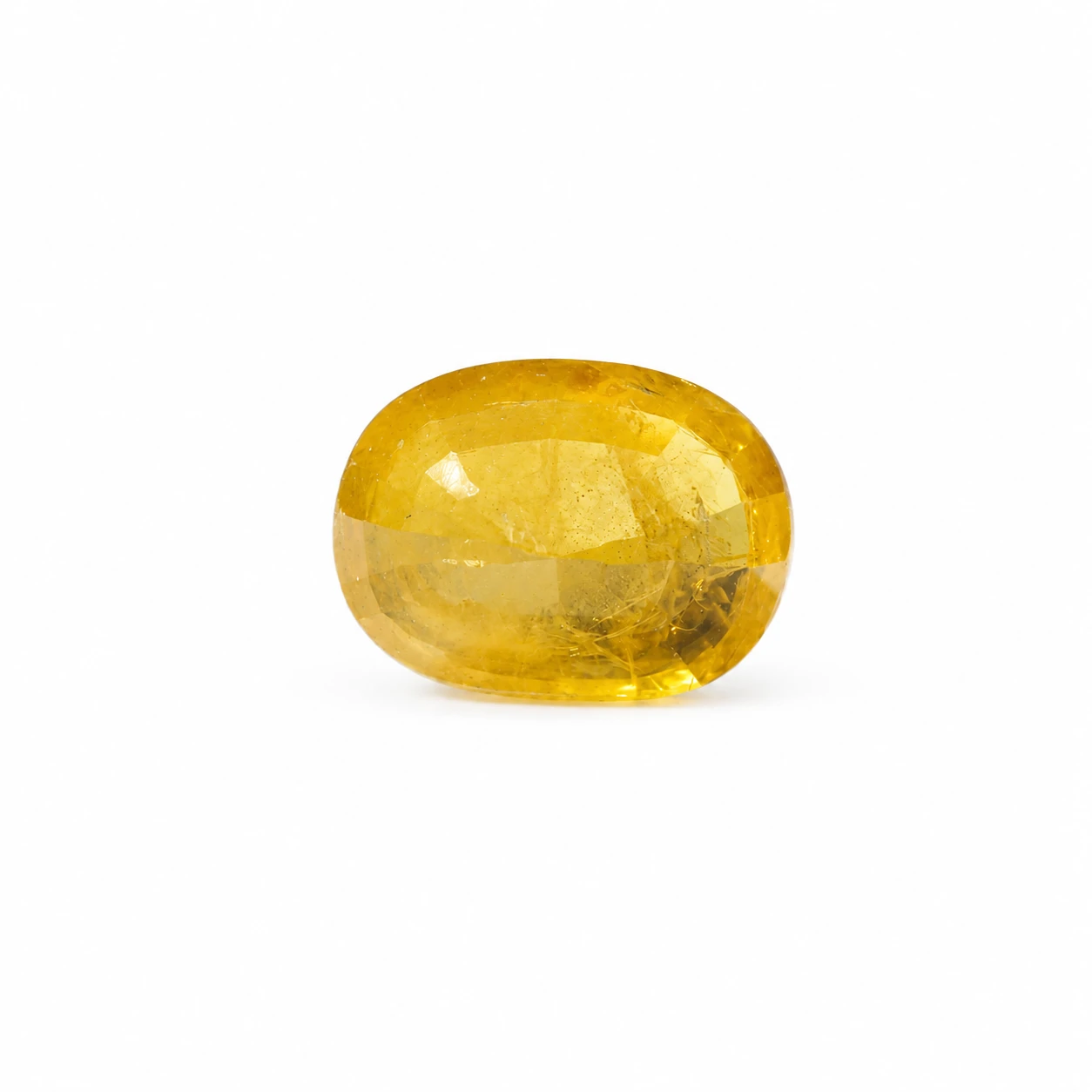 4.30 Ct Certified Natural Yellow Sapphire backside