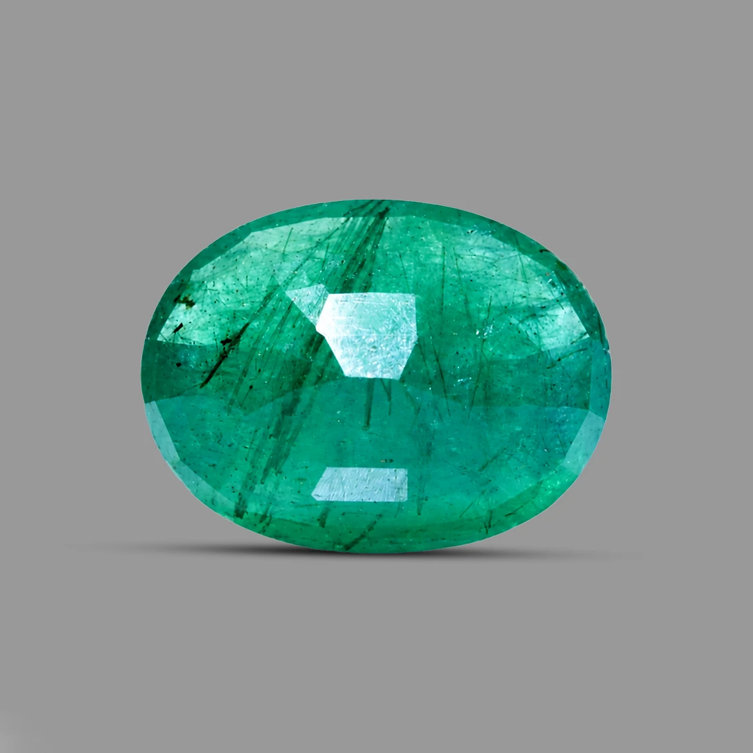 Natural Green Emerald (Panna) 7.00 ct backside