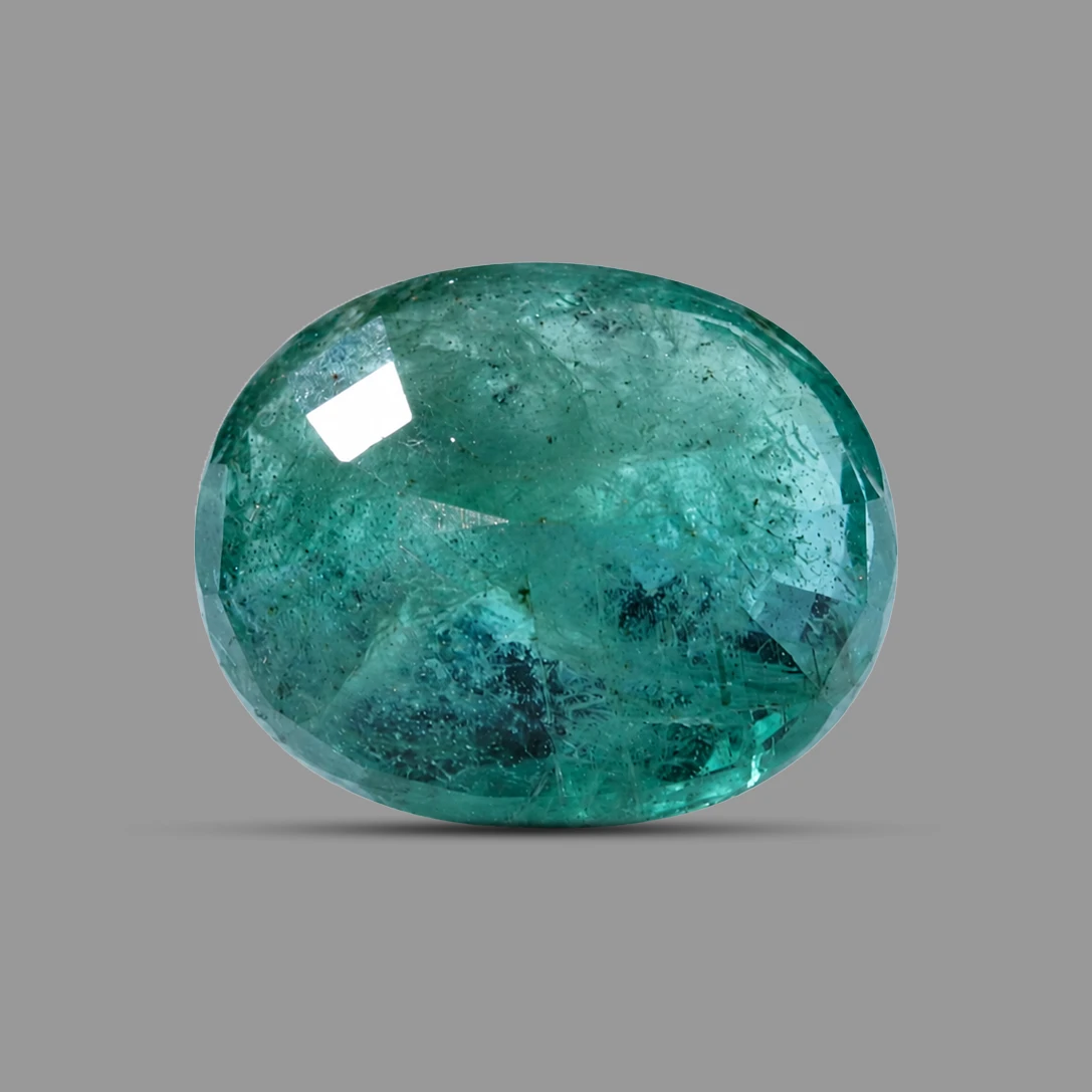 6.45 CT NATURAL GREEN EMERALD STONE BACK SIDE