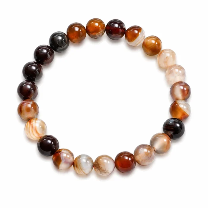 Natural Botswana Agate Bracelet | Lab Certified