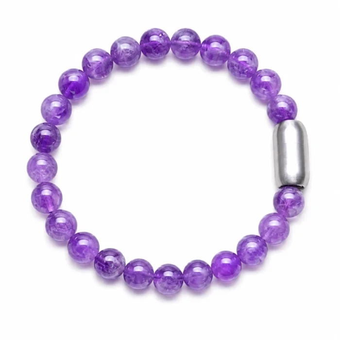 Certified Amethyst Bracelet for Men & Women | Calmness, Protection & Clarity