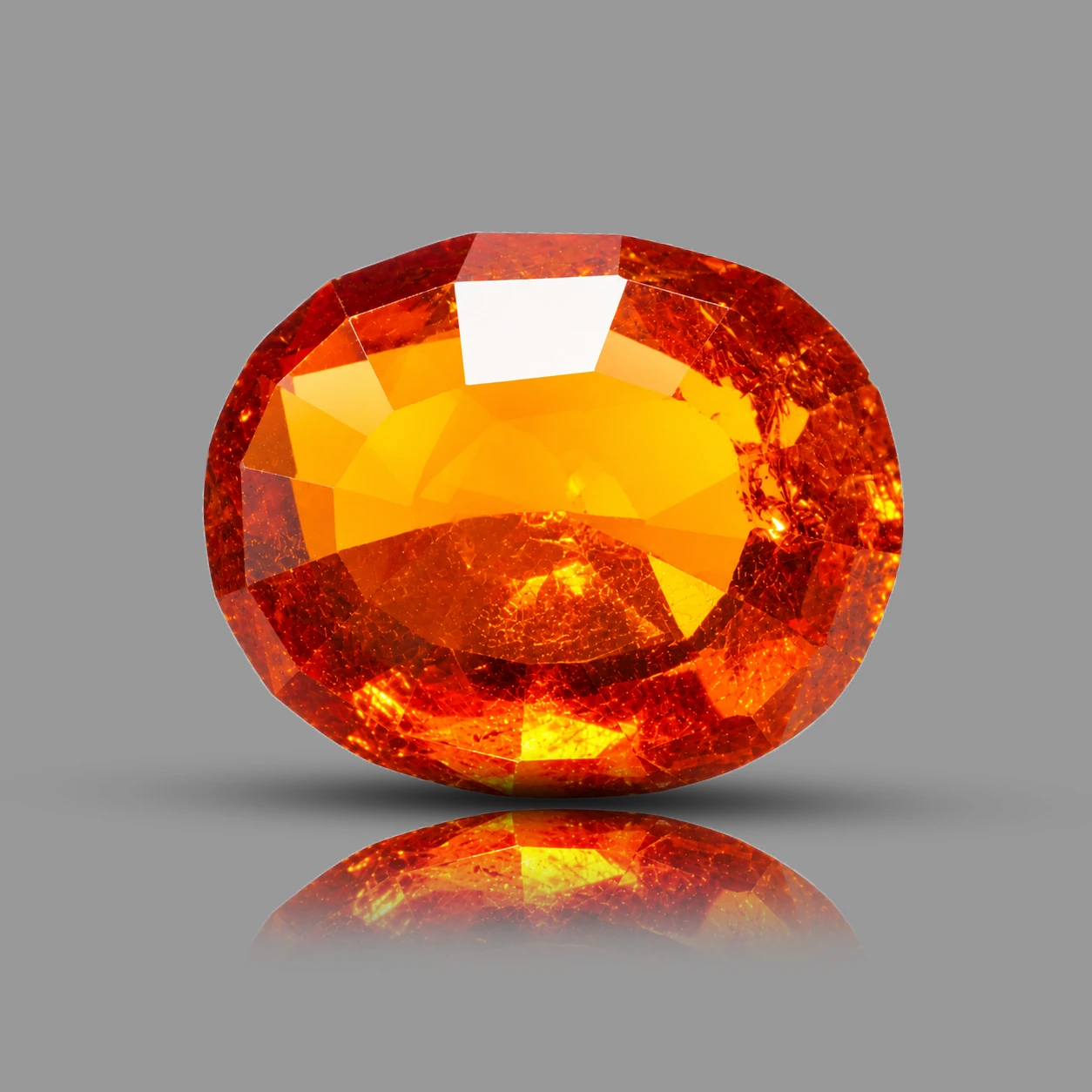 Natural Hessonite Garnet (Gomed) 6.00 ct backside
