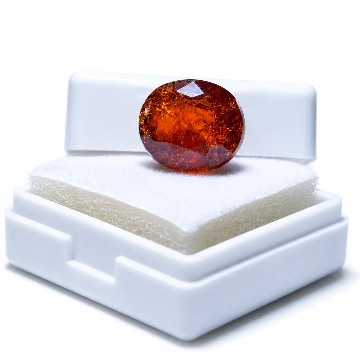 Natural Hessonite Garnet (Gomed) gemstone 9.58 ct secondary
