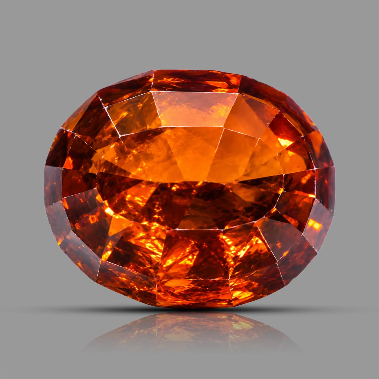 9.70 Carat Natural Hessonite Garnet backside