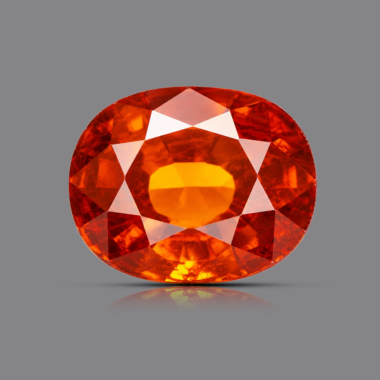 6.41 ct certified Hessonite Garnet