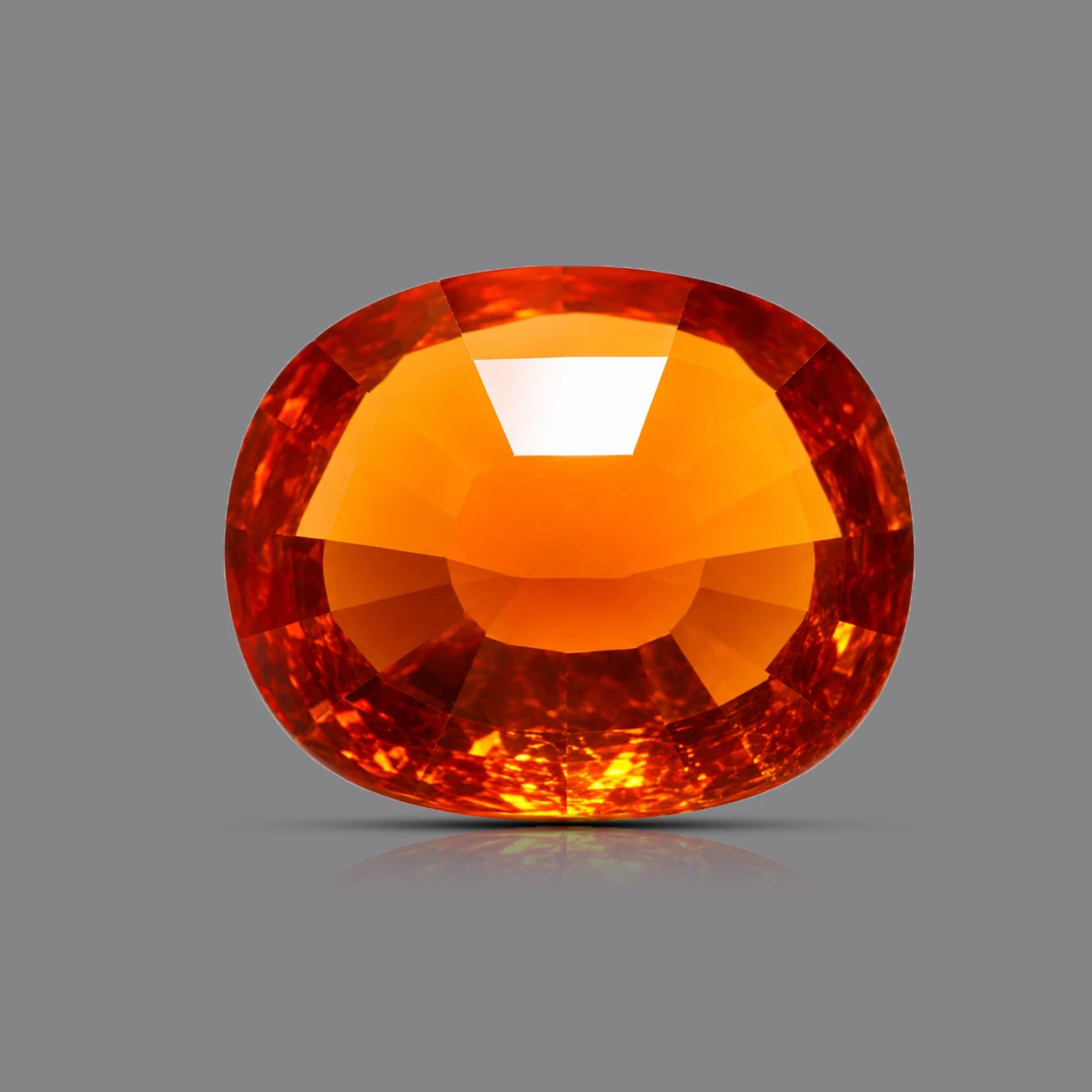 certified Hessonite Garnet 6.41 ct backside