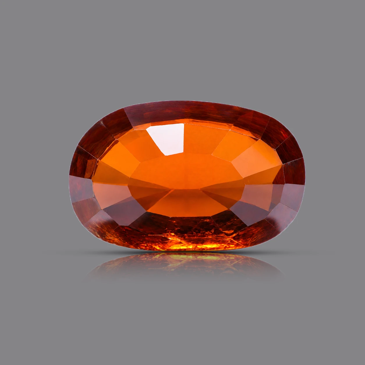 7.42 Carat Natural Hessonite Garnet backside