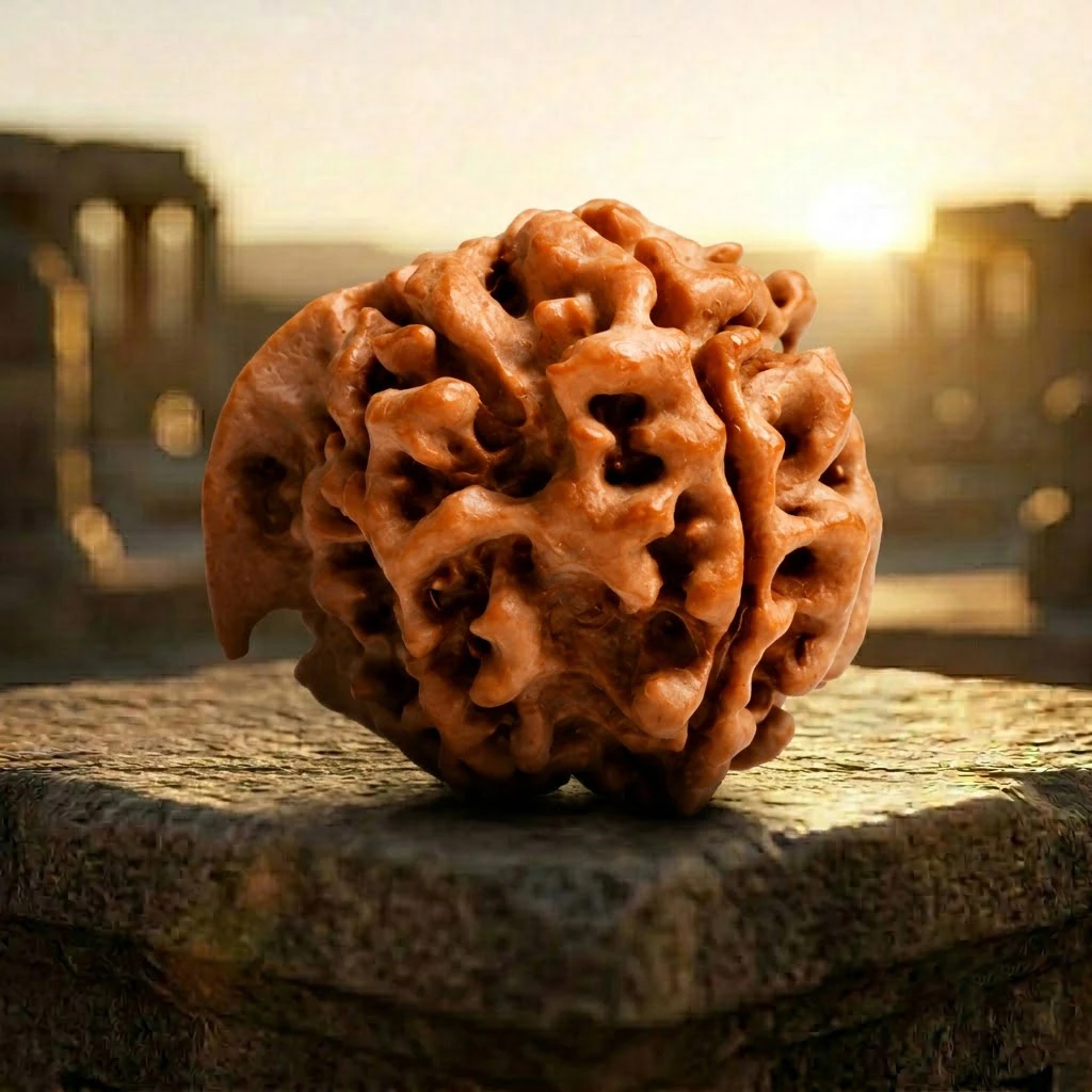 Natural Ganesh Rudraksha with background