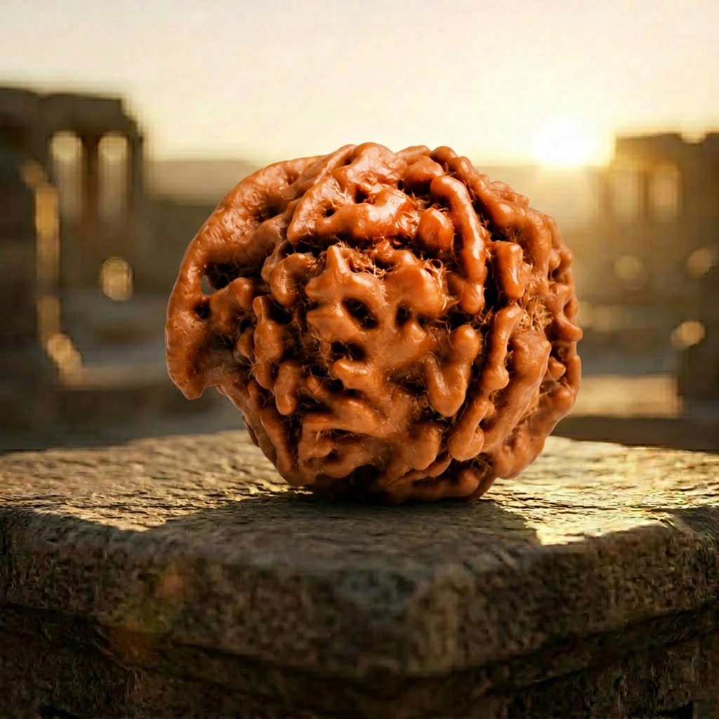 Natural Ganesh Rudraksha with background
