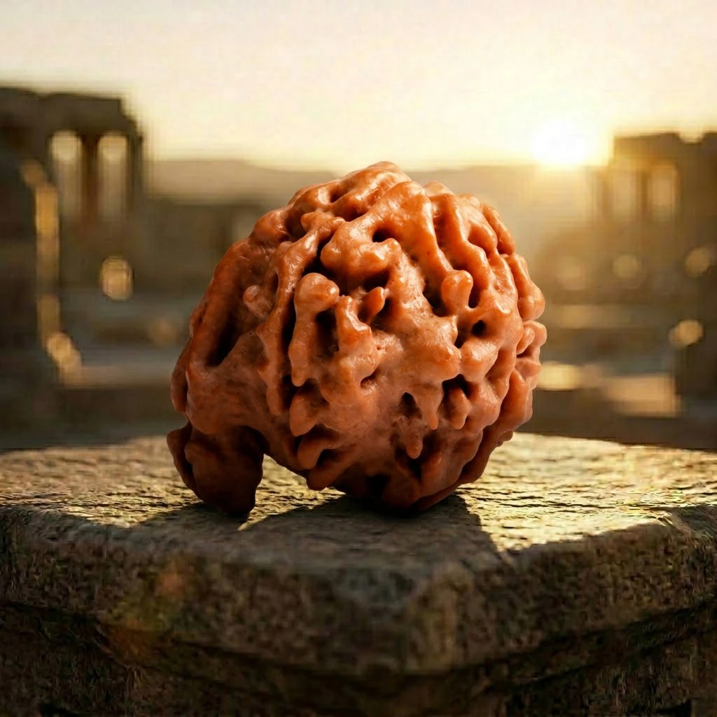 Natural Ganesh Rudraksha with background