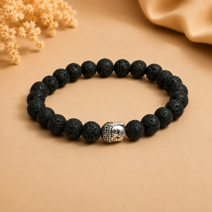 Lava Stone Buddha Bracelet | Original & Certified