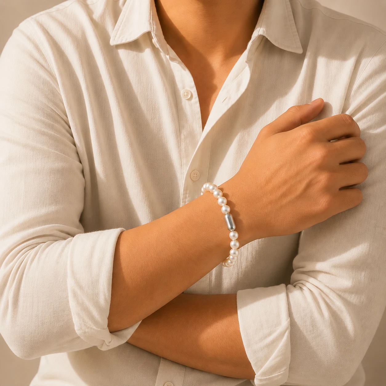 Pearl Bracelet with model