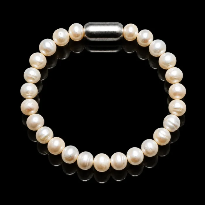 White Pearl Bracelet – 100% Natural | Gemsagar