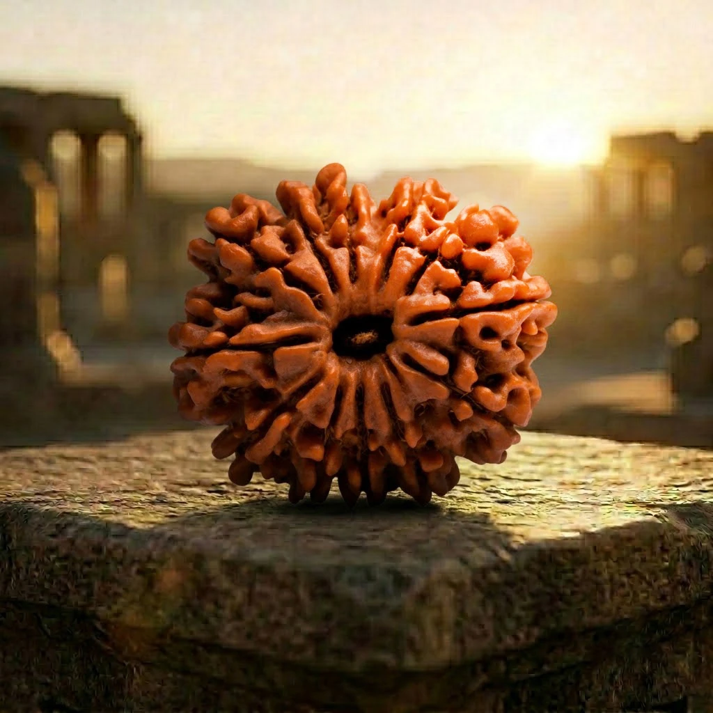 Natural 13 Mukhi Rudraksha with background