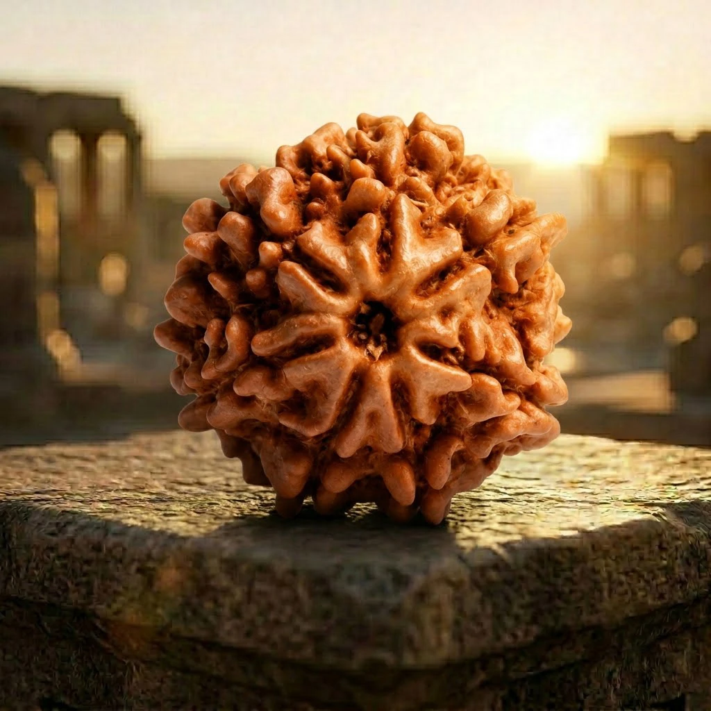 Nepali 7 Mukhi Rudraksha with background