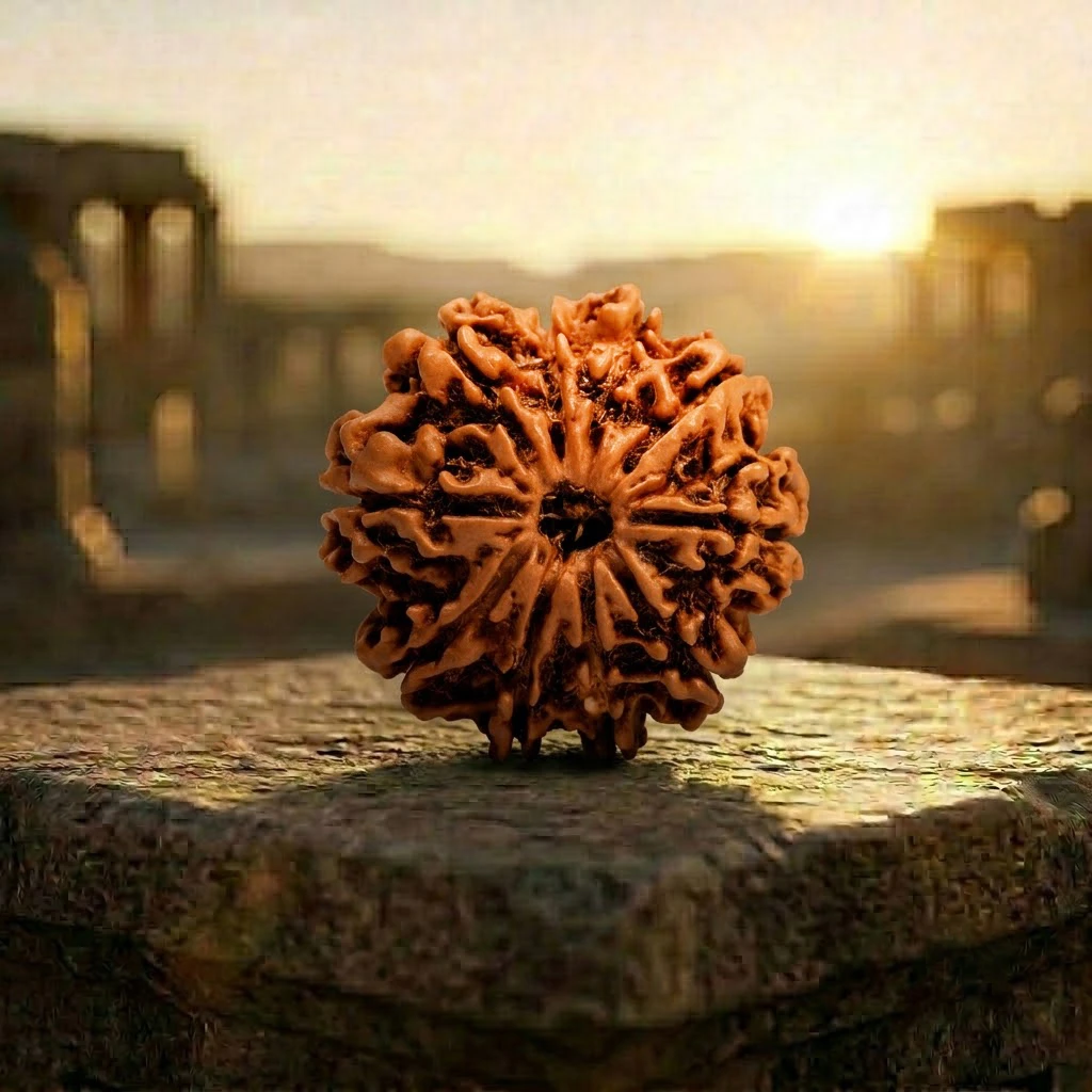 Nepali 10 Mukhi Rudraksha with background