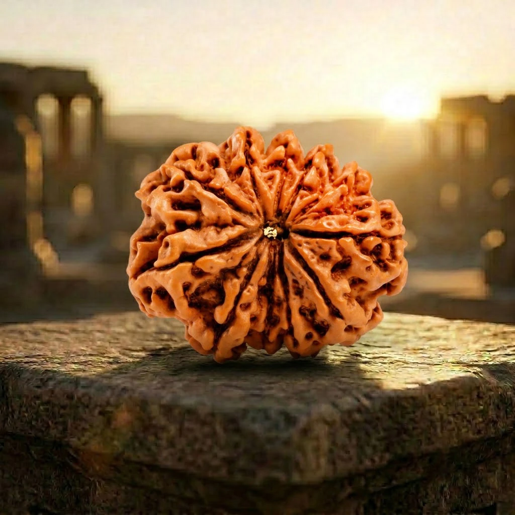 Nepali 11 Mukhi Rudraksha with background