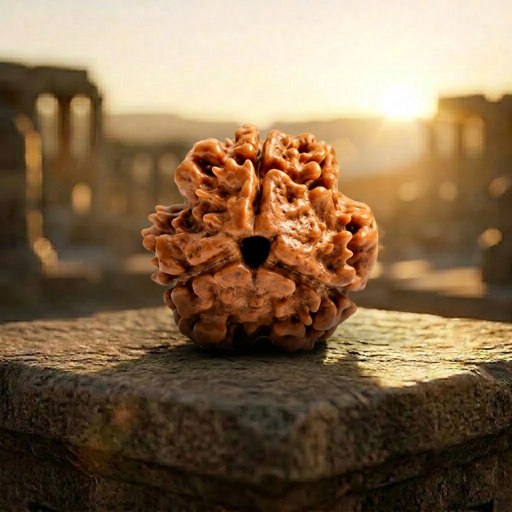 Natural 3 Mukhi Rudraksha background