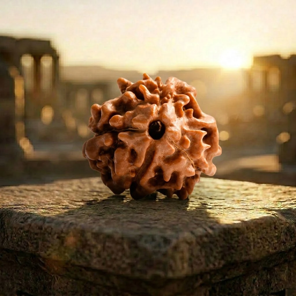 Certified Nepali 3 Mukhi Rudraksha background