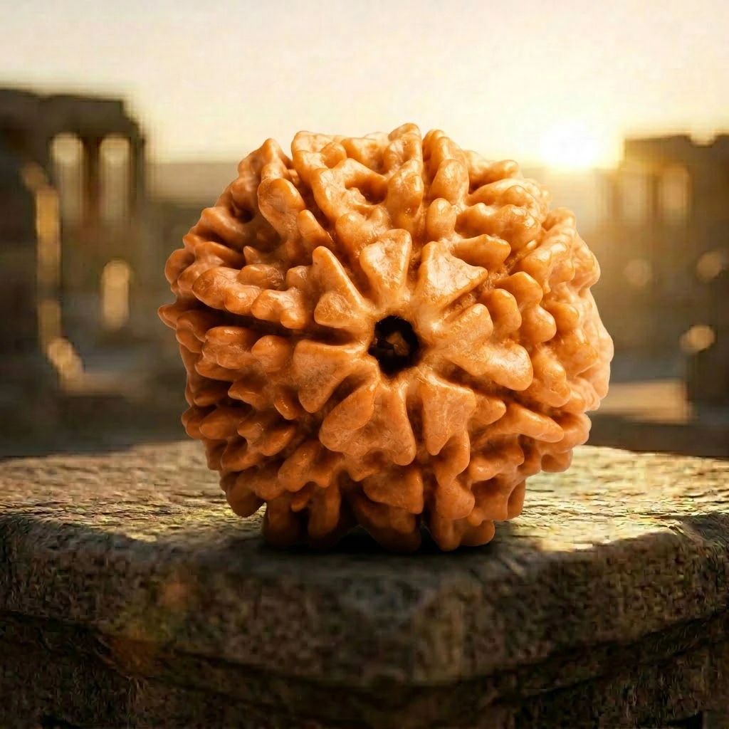 Original 7 Mukhi Nepali Rudraksha with background
