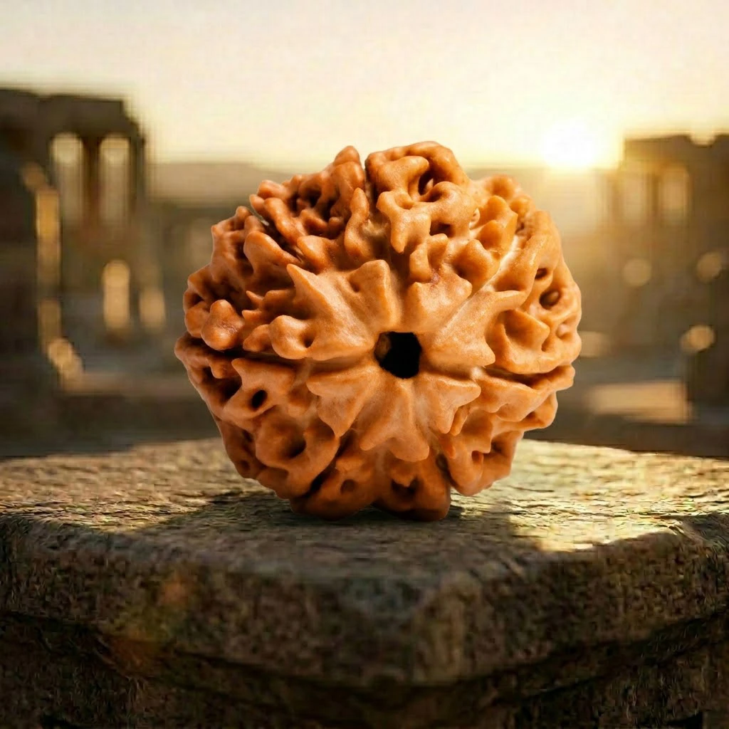 Premium Nepali 7 Mukhi Rudraksha with background