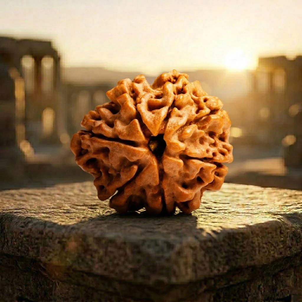 Original 7 Mukhi Nepali Rudraksha with background
