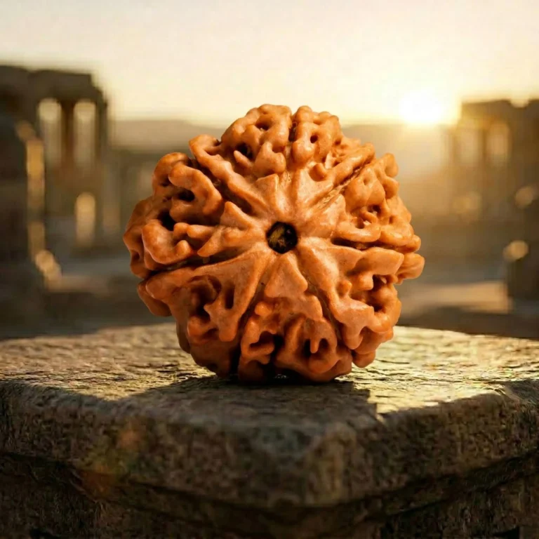 Original Nepali 7 Mukhi Rudraksha with background