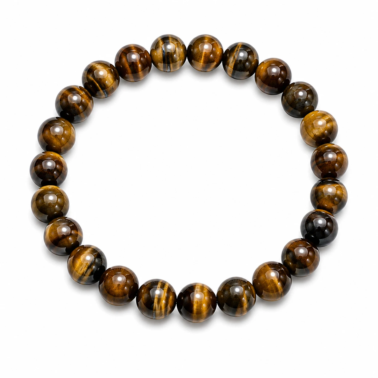Tiger Eye Bracelet natural golden brown beads