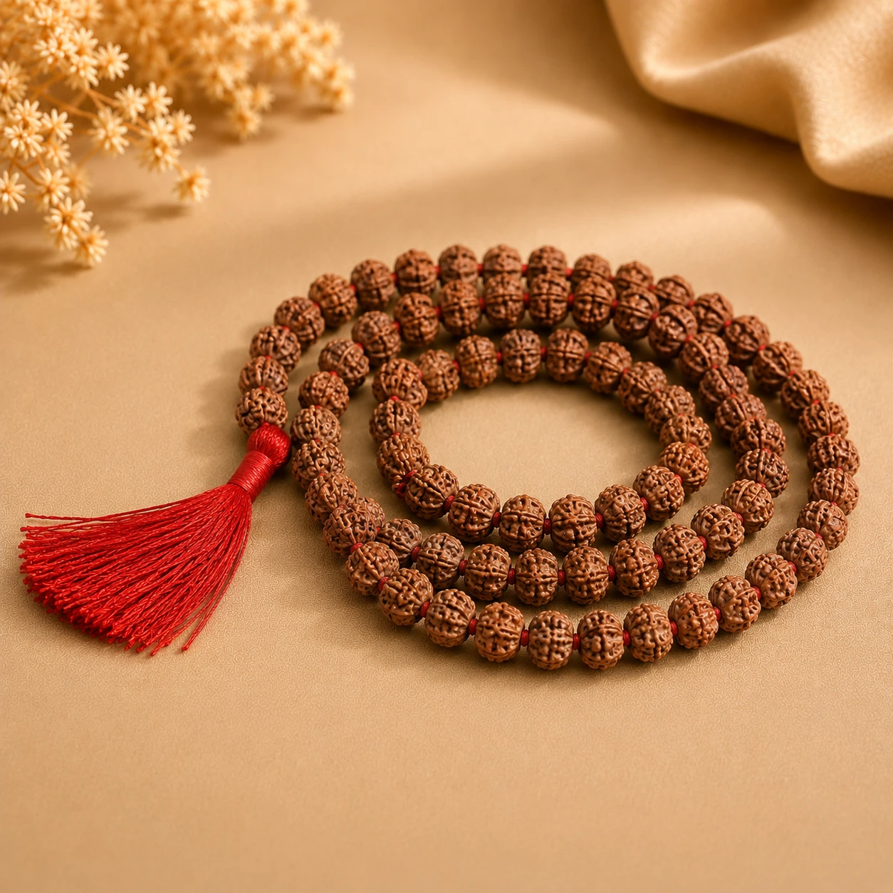 Rudraksha Mala worn for japa meditation