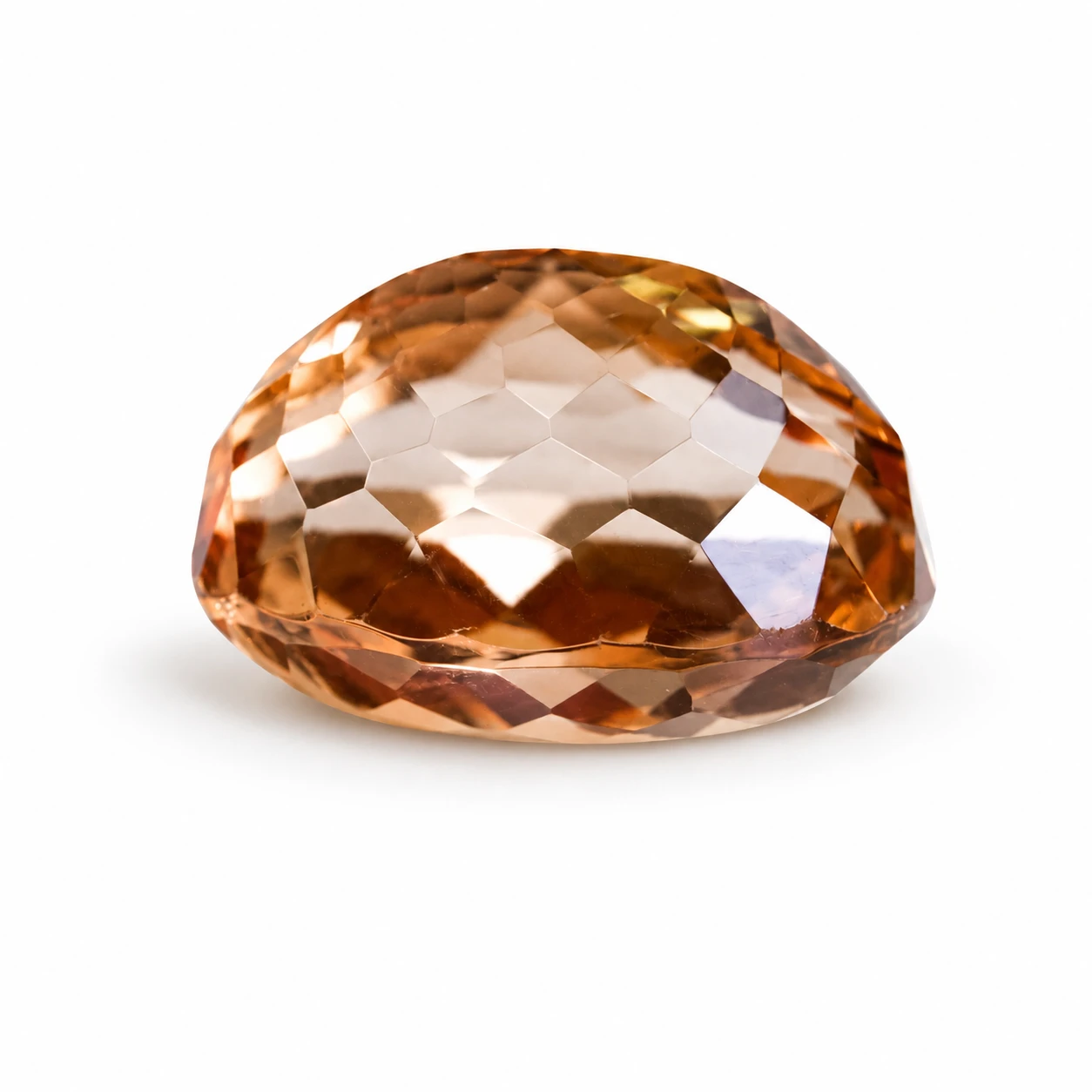 12.54 ct Yellow Topaz Gemstone top view