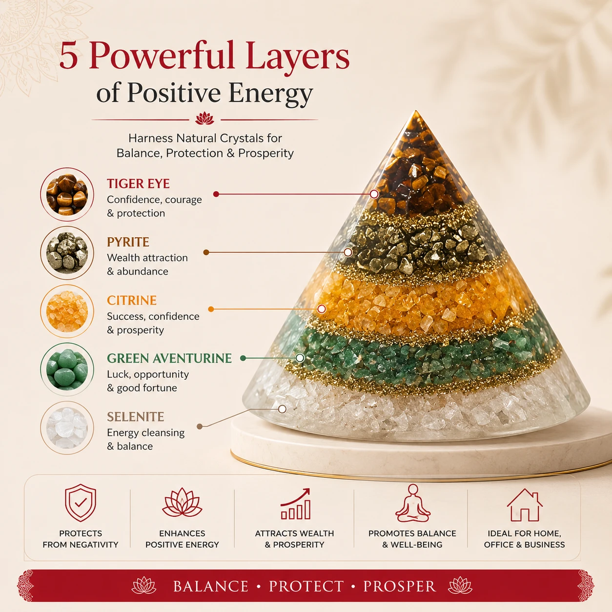 Conical Dhan Yog Pyramid info