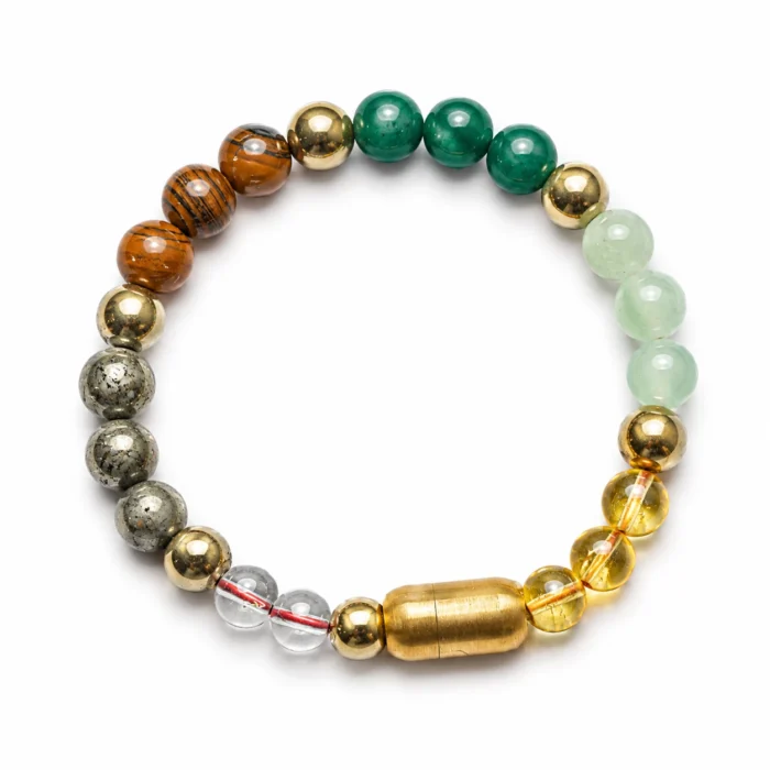 Magnetic Dhan Yog Bracelet – Citrine, Pyrite & Aventurine