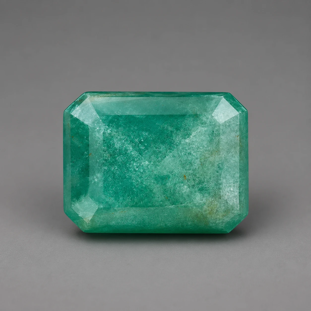 6.85 ct Natural Green Emerald (Panna) backside