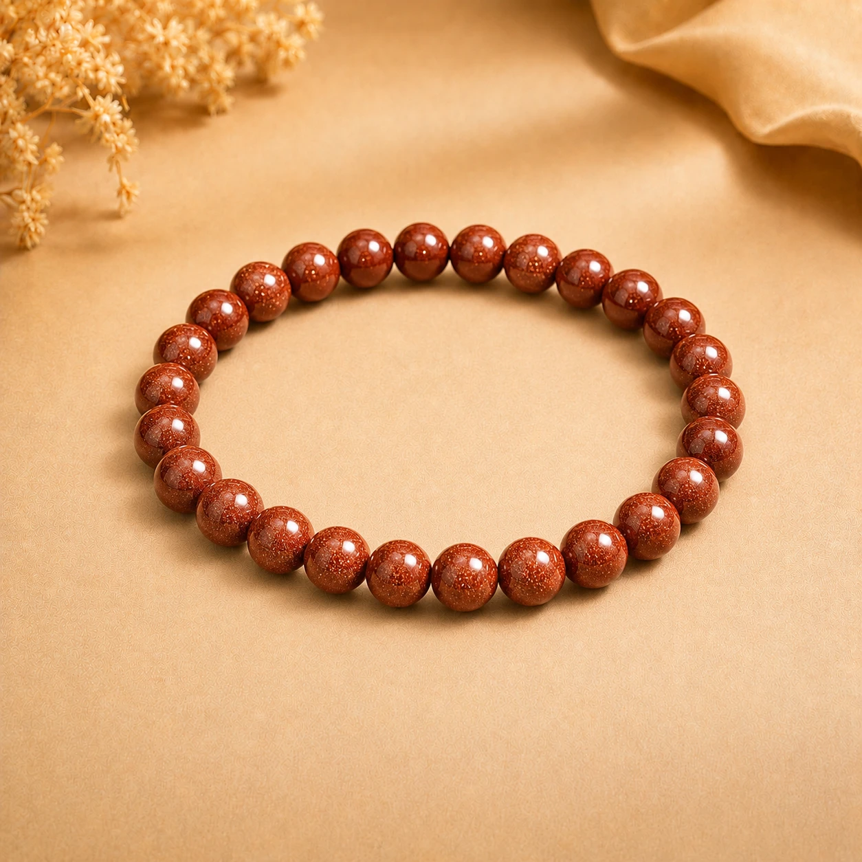 Sunstone Bracelet with background