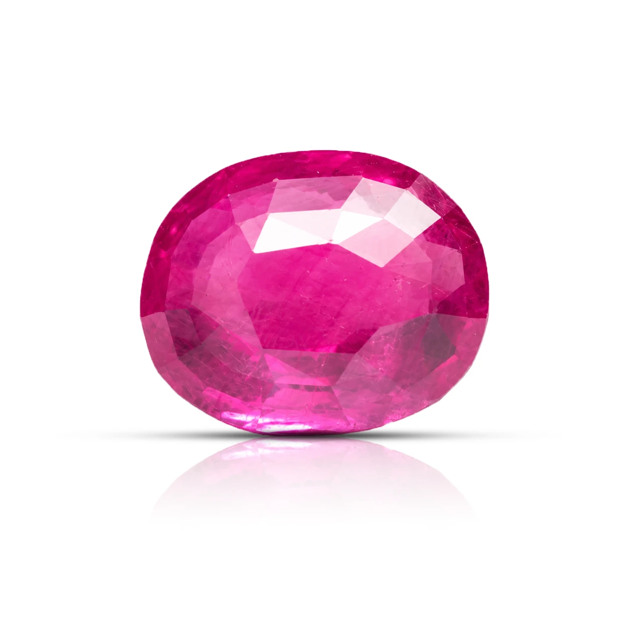 6.05 ct Natural Pink Ruby stone backside