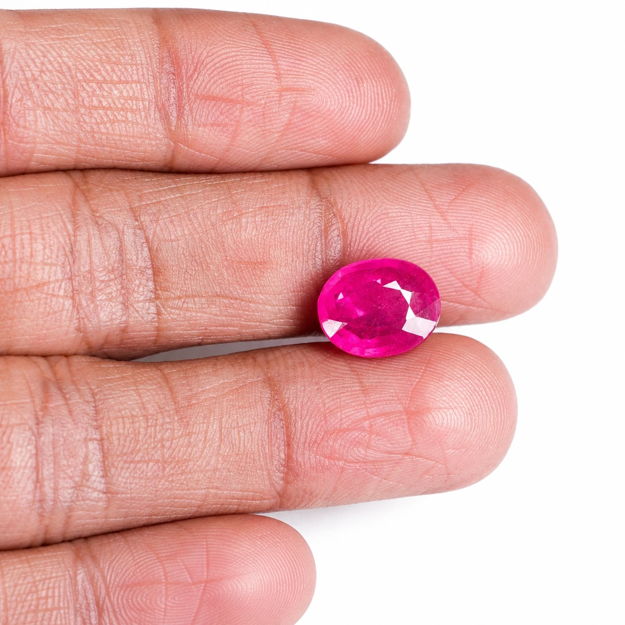 5.20 ct (5.66 Ratti) Natural Pink Ruby Gemstone with finger
