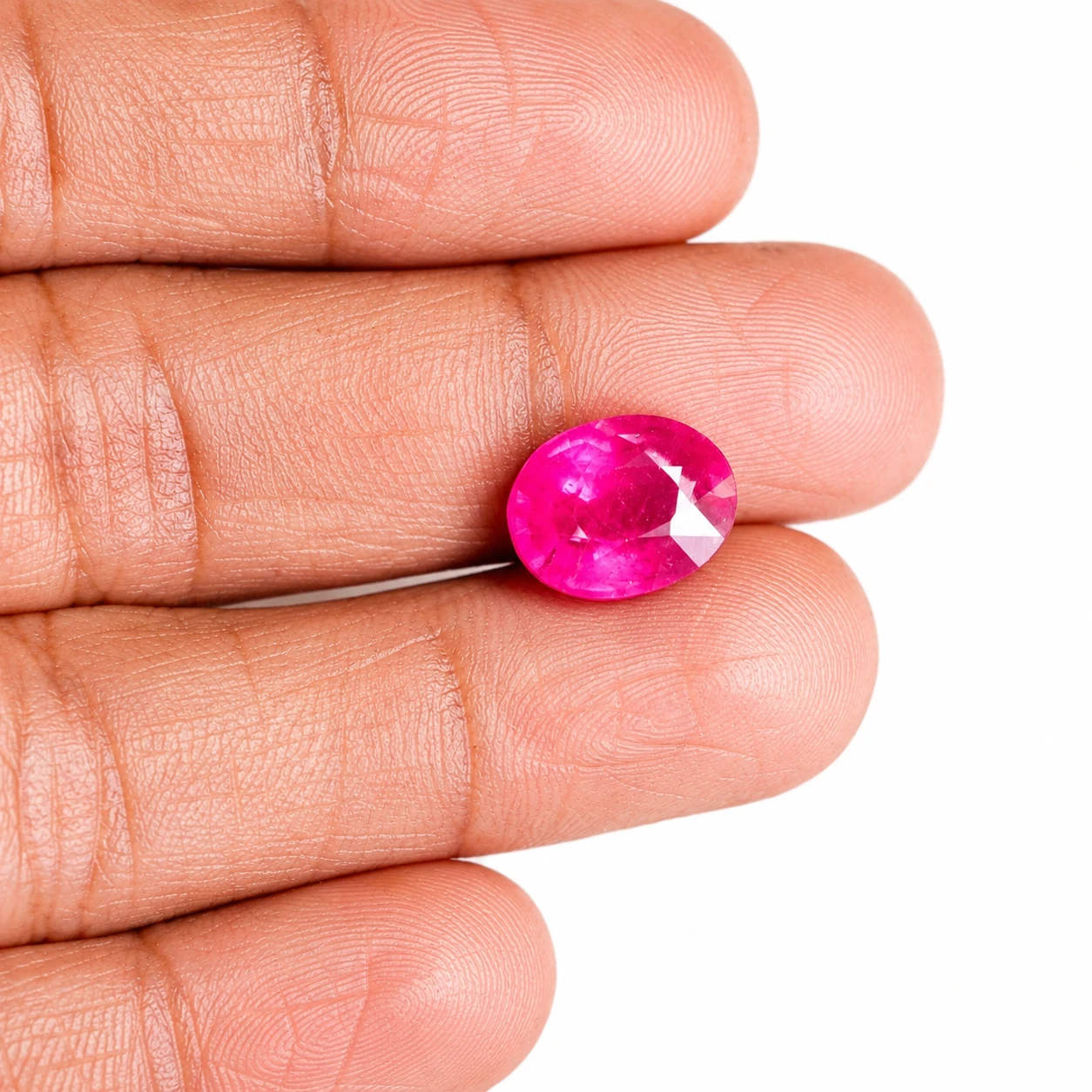 Natural Pink Ruby Gemstone 7.95 ct with finger