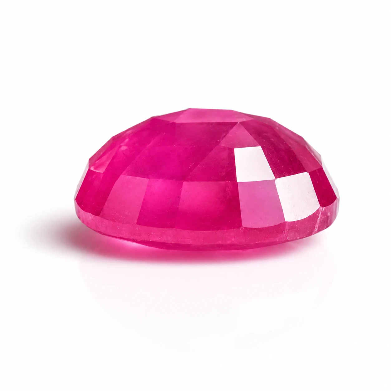 Natural Pink Ruby Gemstone 7.95 ct top view