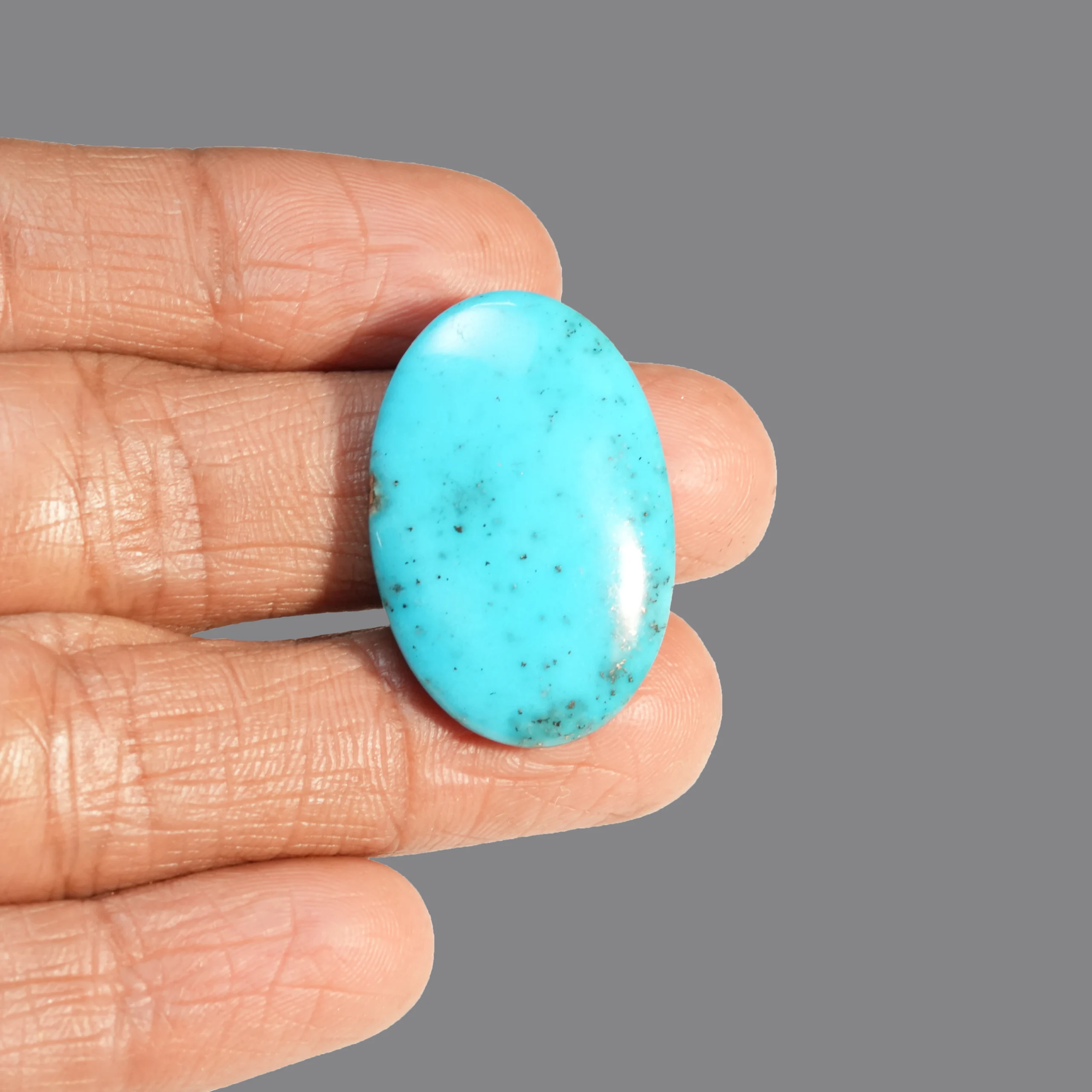 Gemsagar Turquoise Gemstone with finger