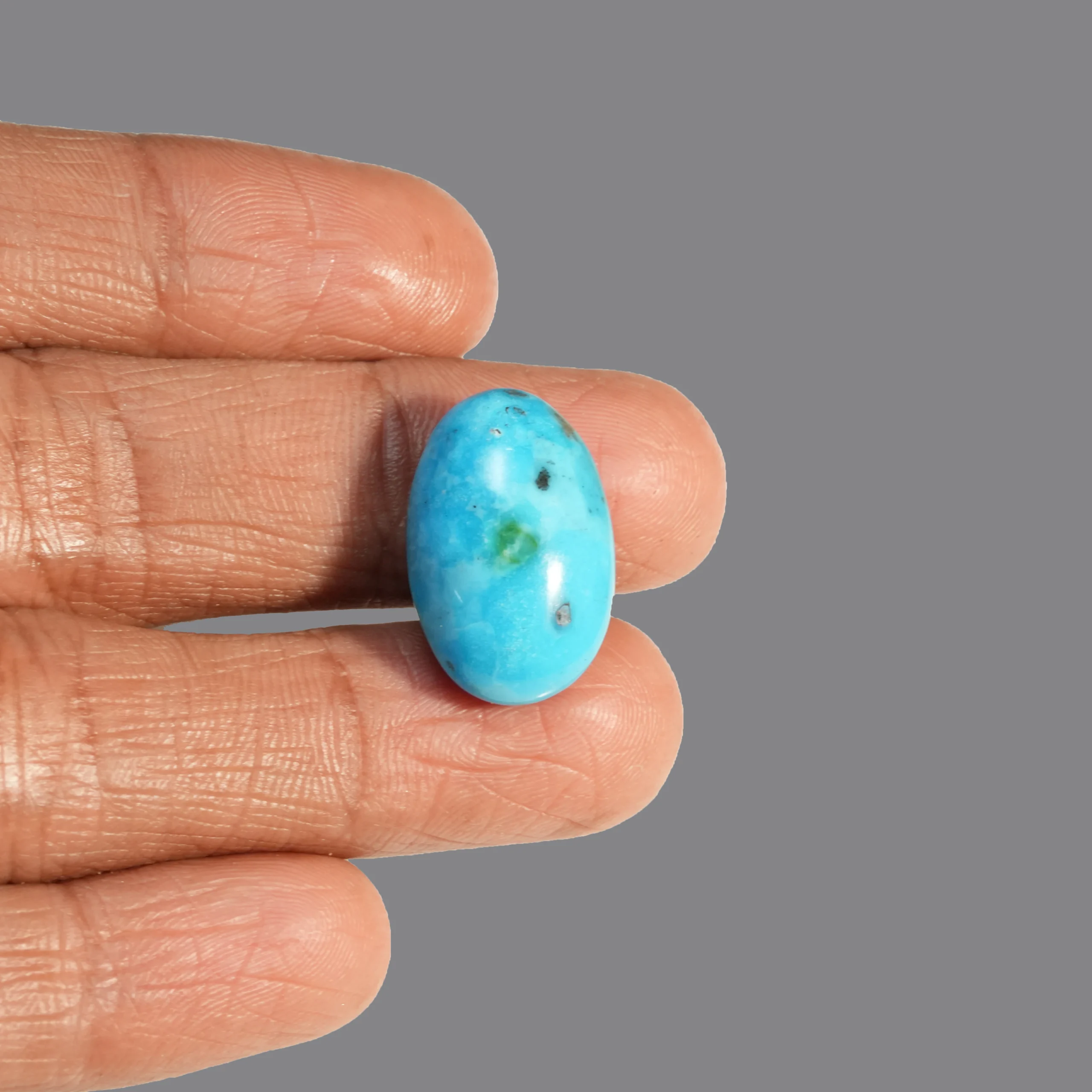 Gemsagar Turquoise Gemstone with finger