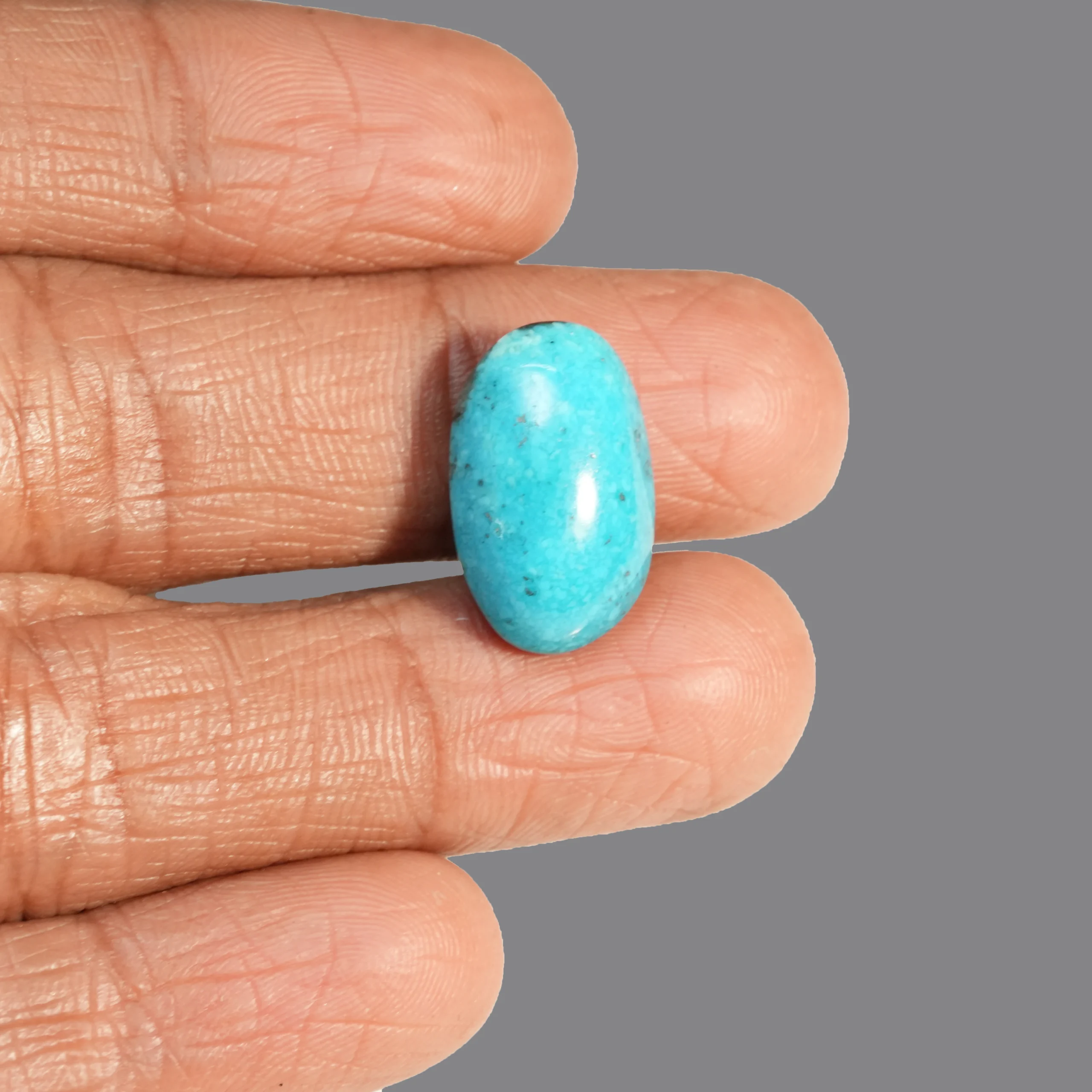 Natural Turquoise Gemstone 10.10 ct with finger