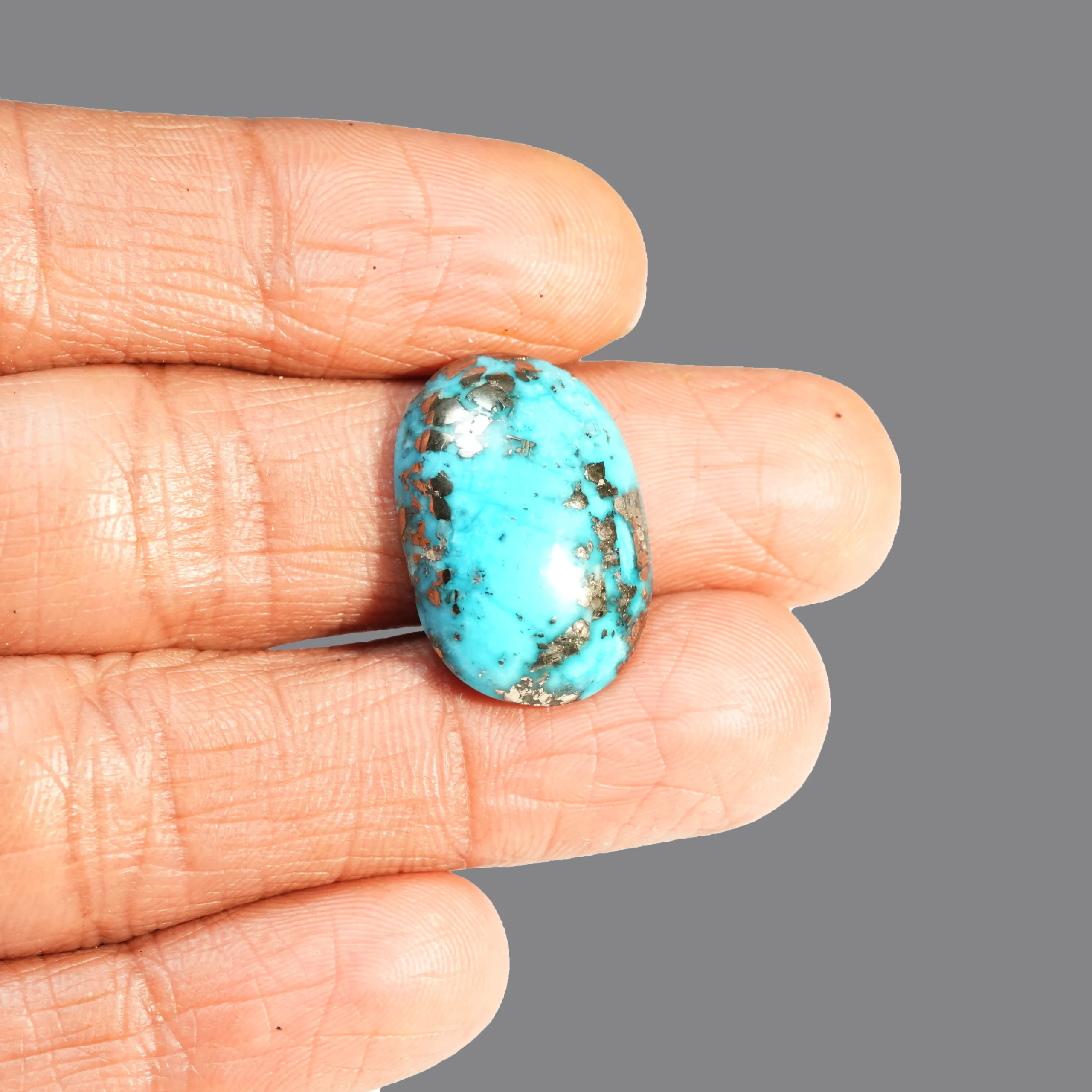 14.70 ct Turquoise Gemstone with finger