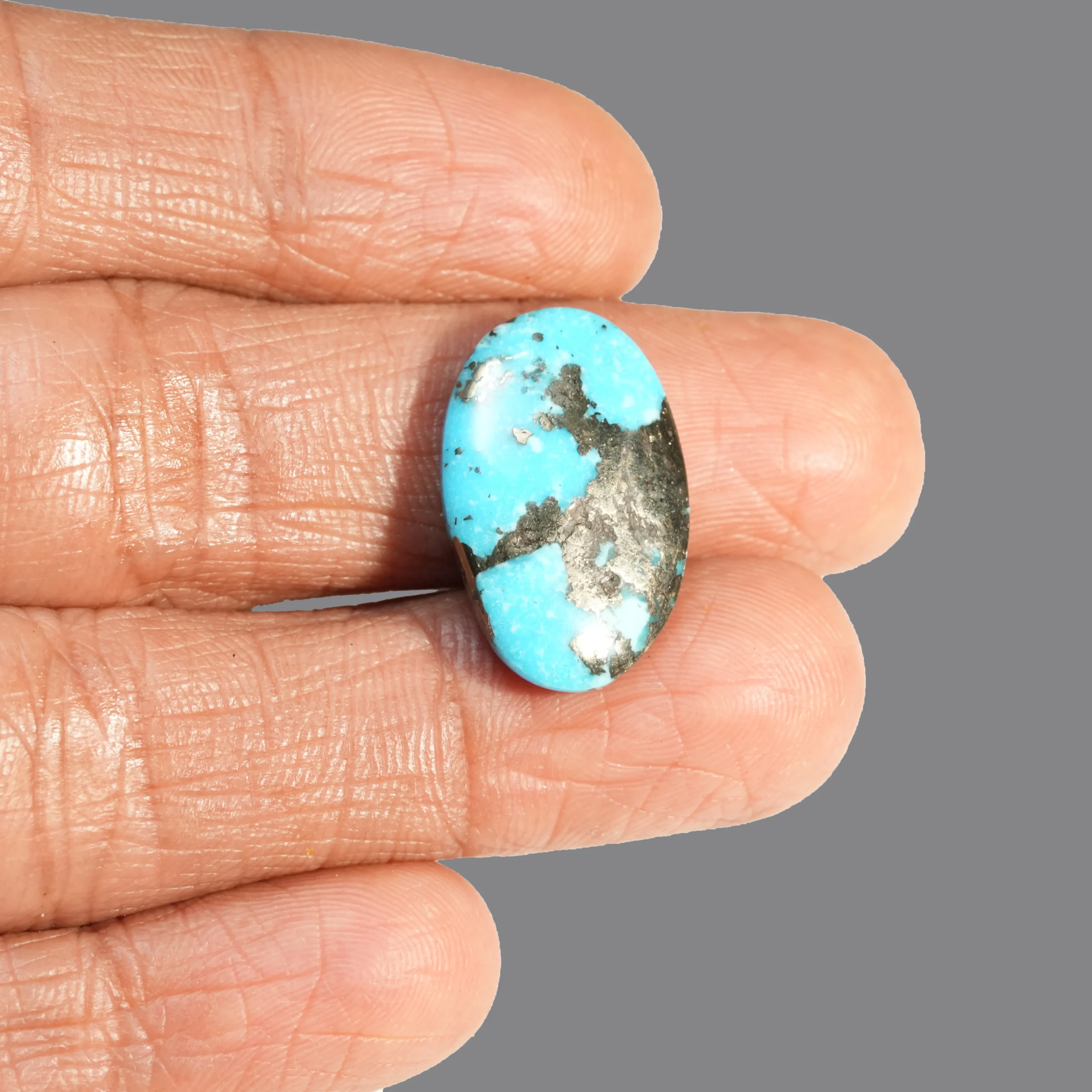 Natural Turquoise Gemstone 14.05 ct with finger