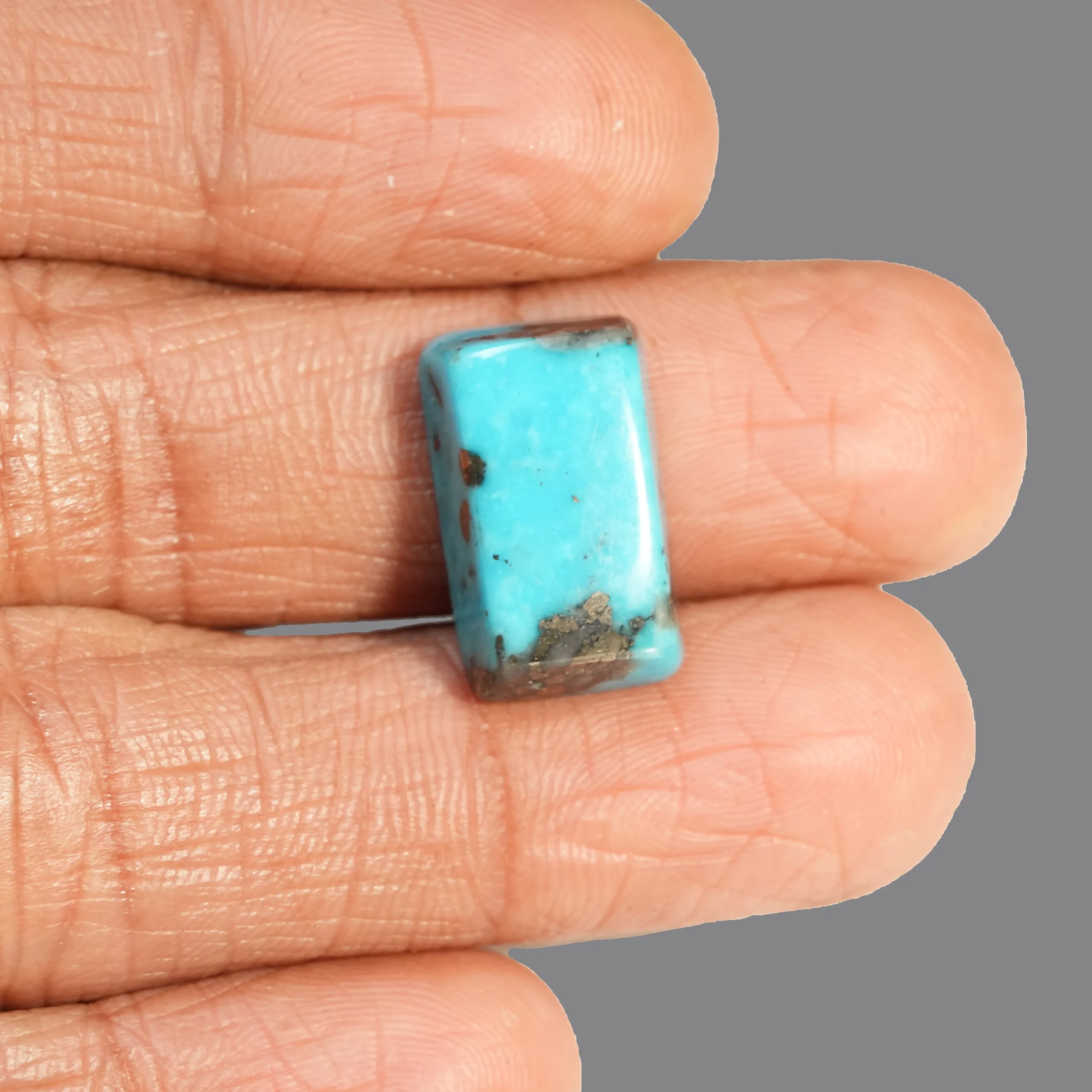 Natural Turquoise Gemstone 10.75 ct with finger