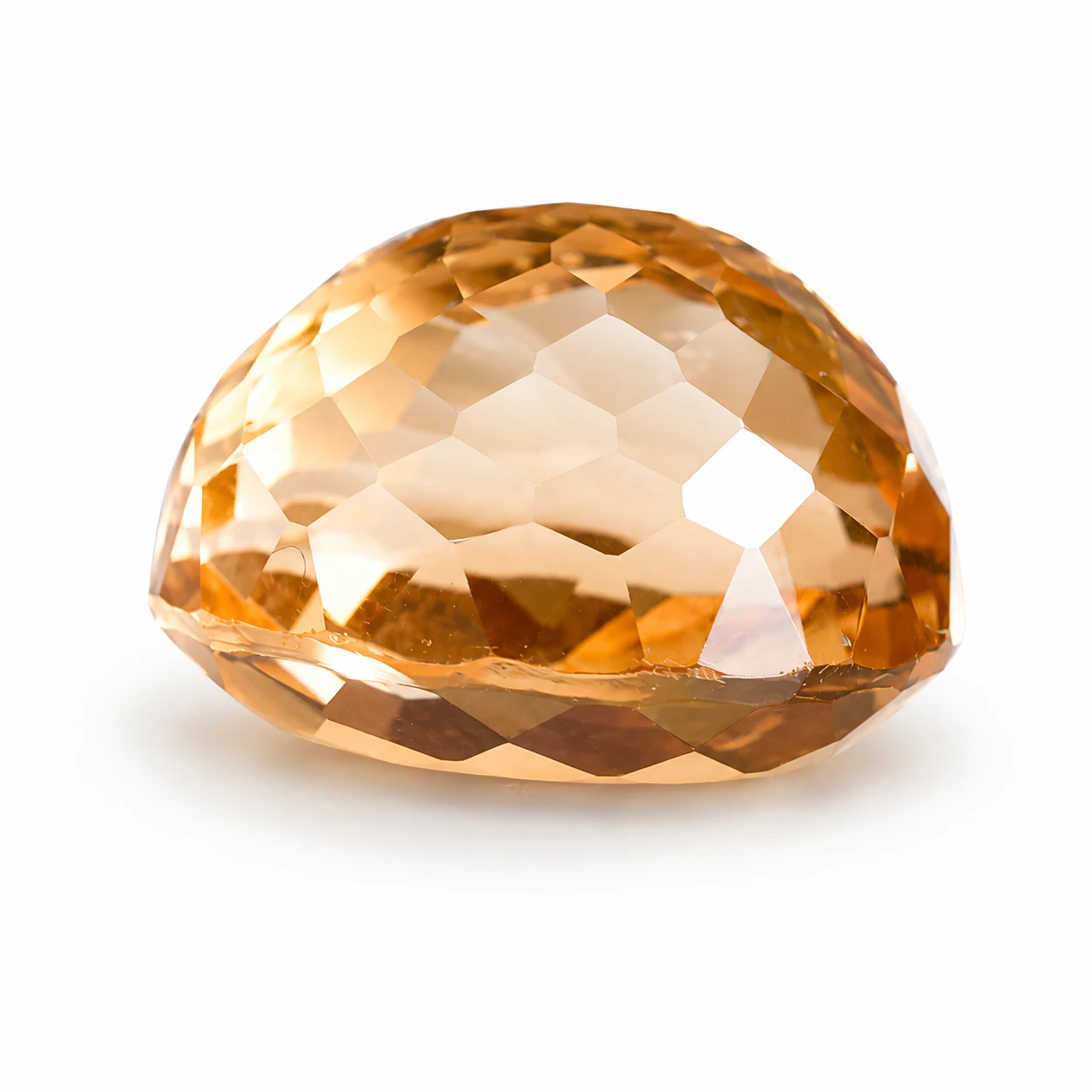 Natural Yellow Topaz Gemstone 12.80 ct top view