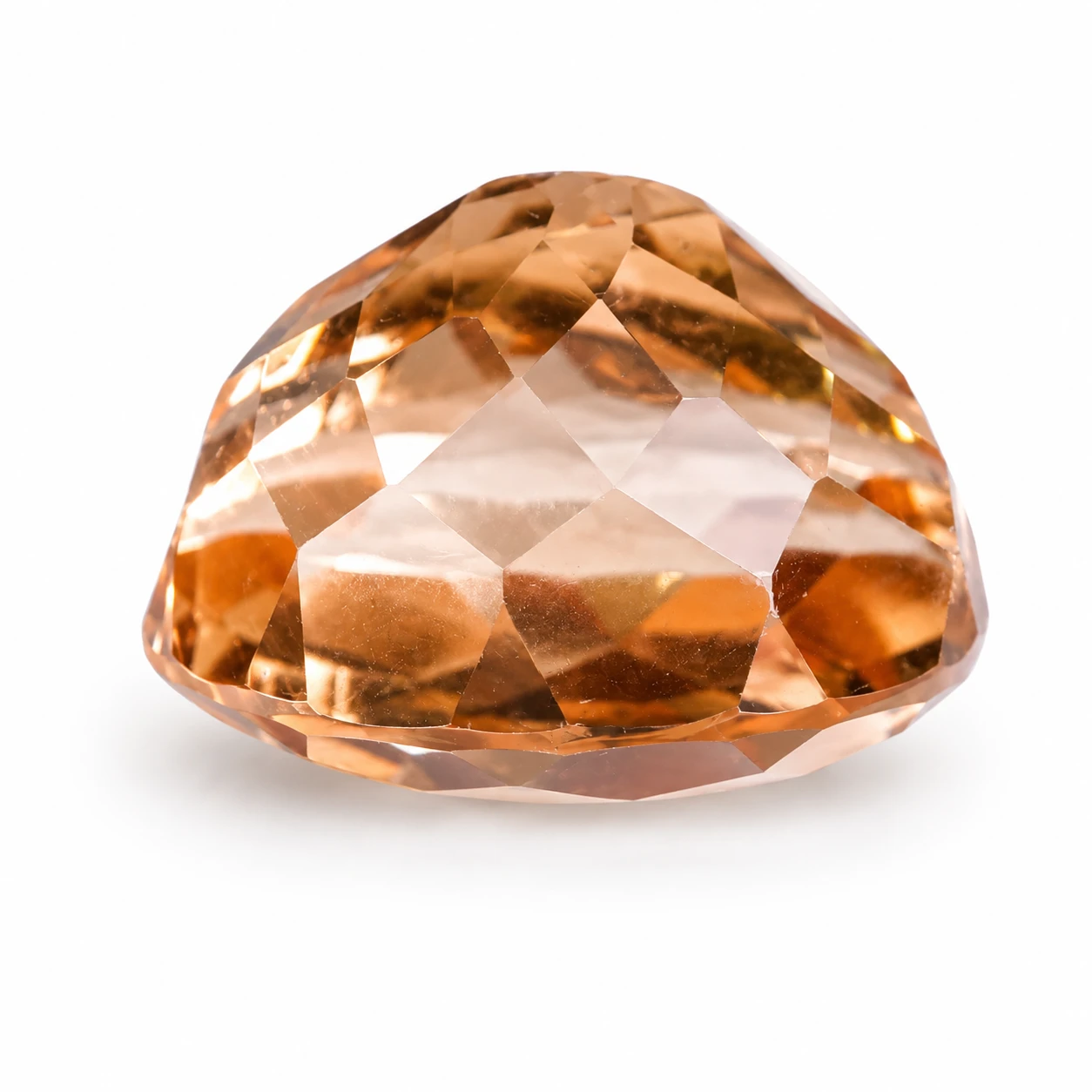 9.05 ct Natural Yellow Topaz Gemstone top bottom